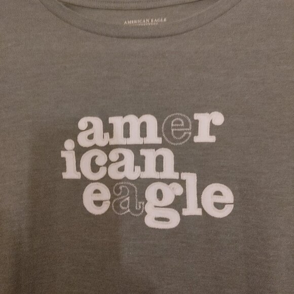 American Eagle Vintage Green Long Sleeved Girls Shirt Size Medium - Picture 5 of 5